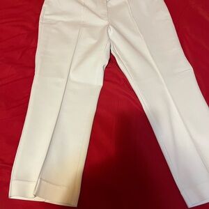 Nicole Miller Women's White Cropped Pants